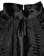 John Richmond Black Jacquard Deep V-neck Sleeveless 2 Pc Dress - Zeiniez