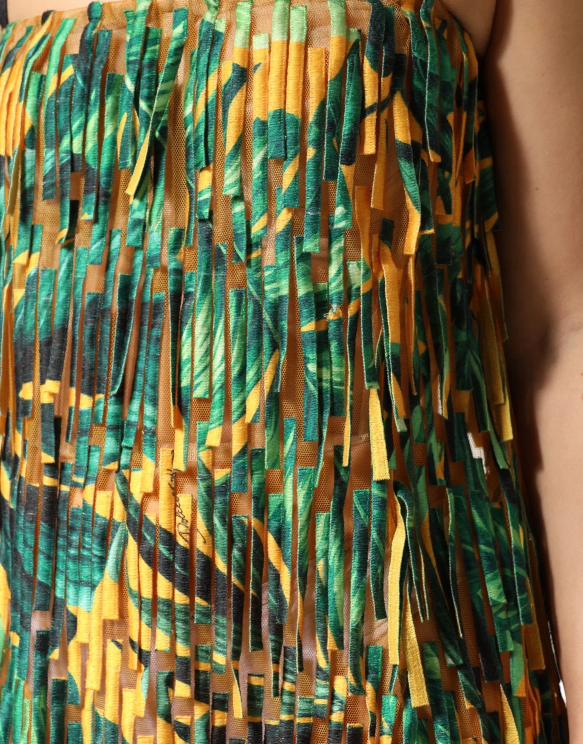 Dolce & Gabbana Multicolor Tropical Print Fringe Maxi Dress - Zeiniez