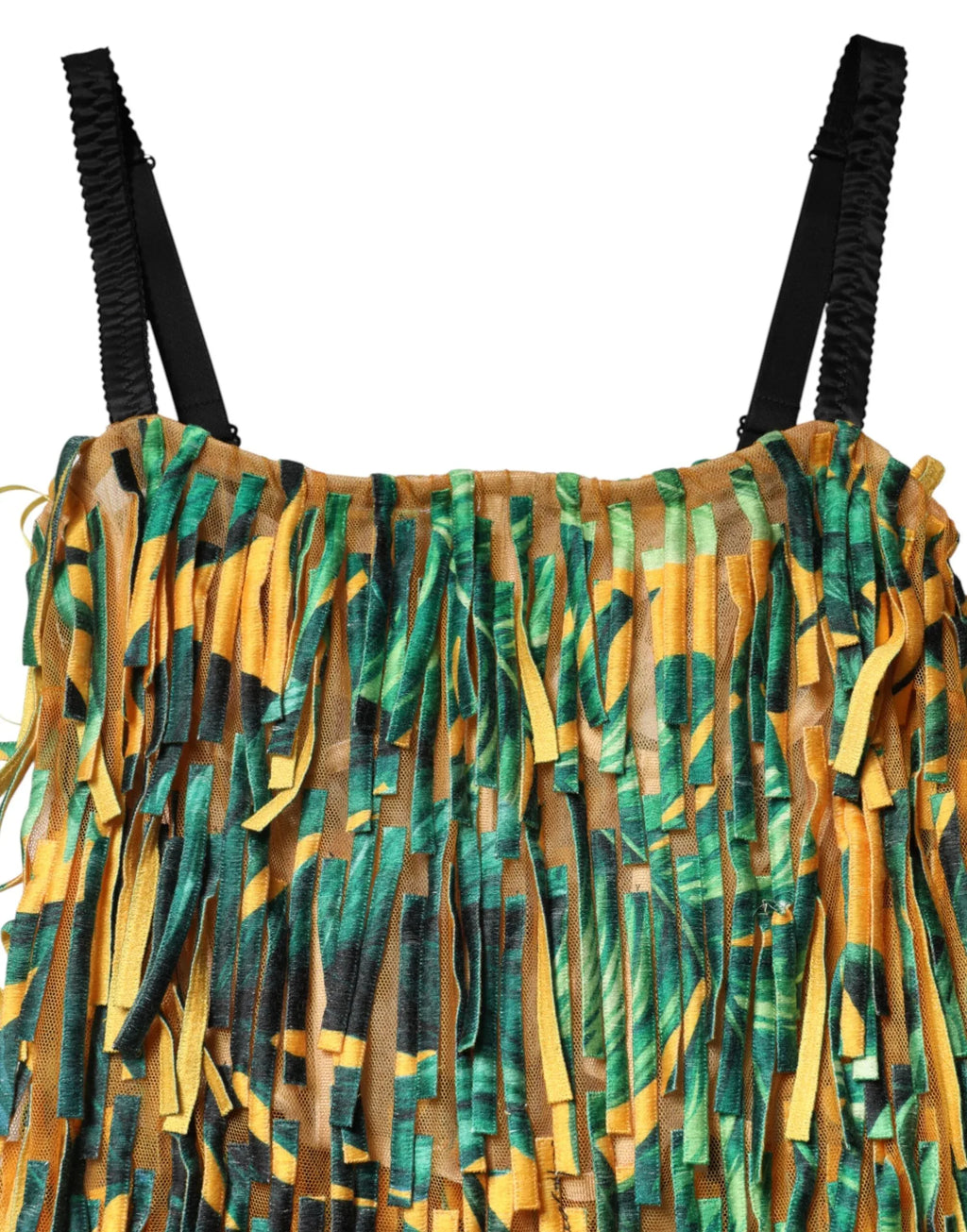 Dolce & Gabbana Multicolor Tropical Print Fringe Maxi Dress - Zeiniez