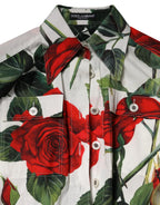 Dolce & Gabbana White Floral Print Cotton Jumpsuit Dress - Zeiniez