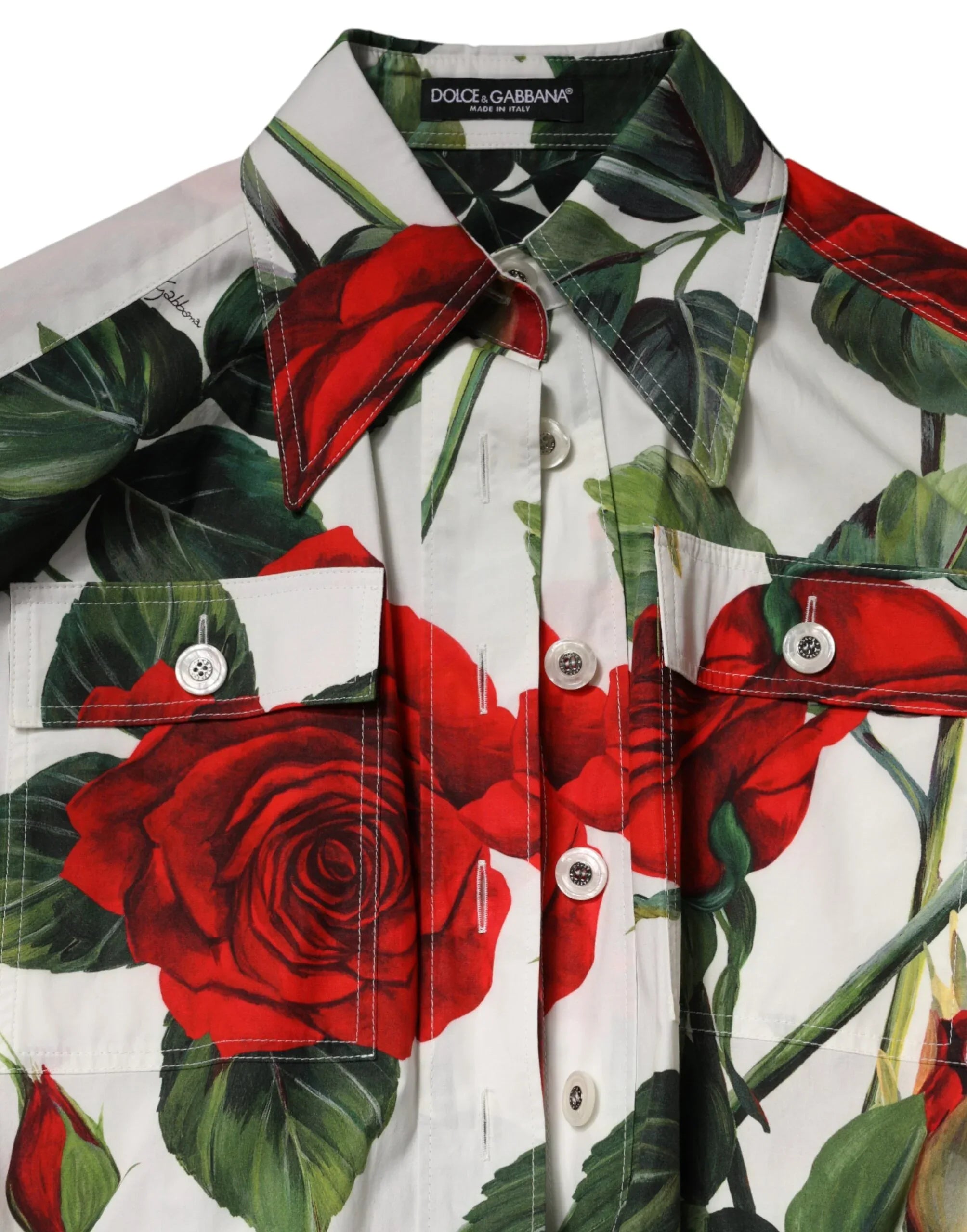 Dolce & Gabbana White Floral Print Cotton Jumpsuit Dress - Zeiniez