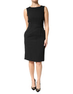 Dolce & Gabbana Black Sleeveless Sheath Knee Length Dress - Zeiniez