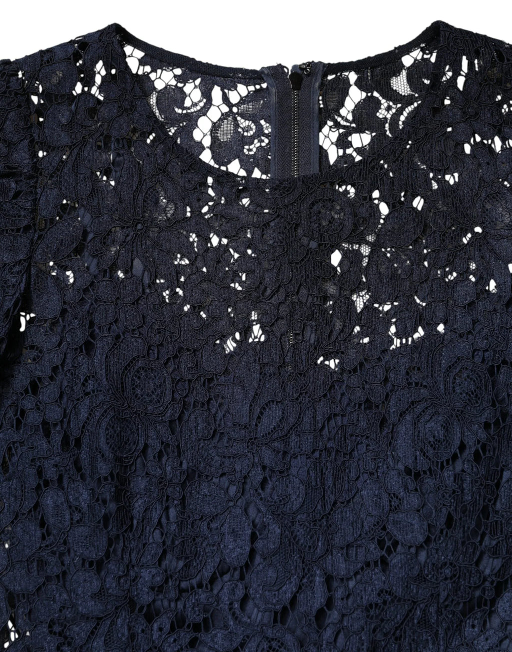 Dolce & Gabbana Blue Lace Ruffle A-line Knee Length Dress - Zeiniez