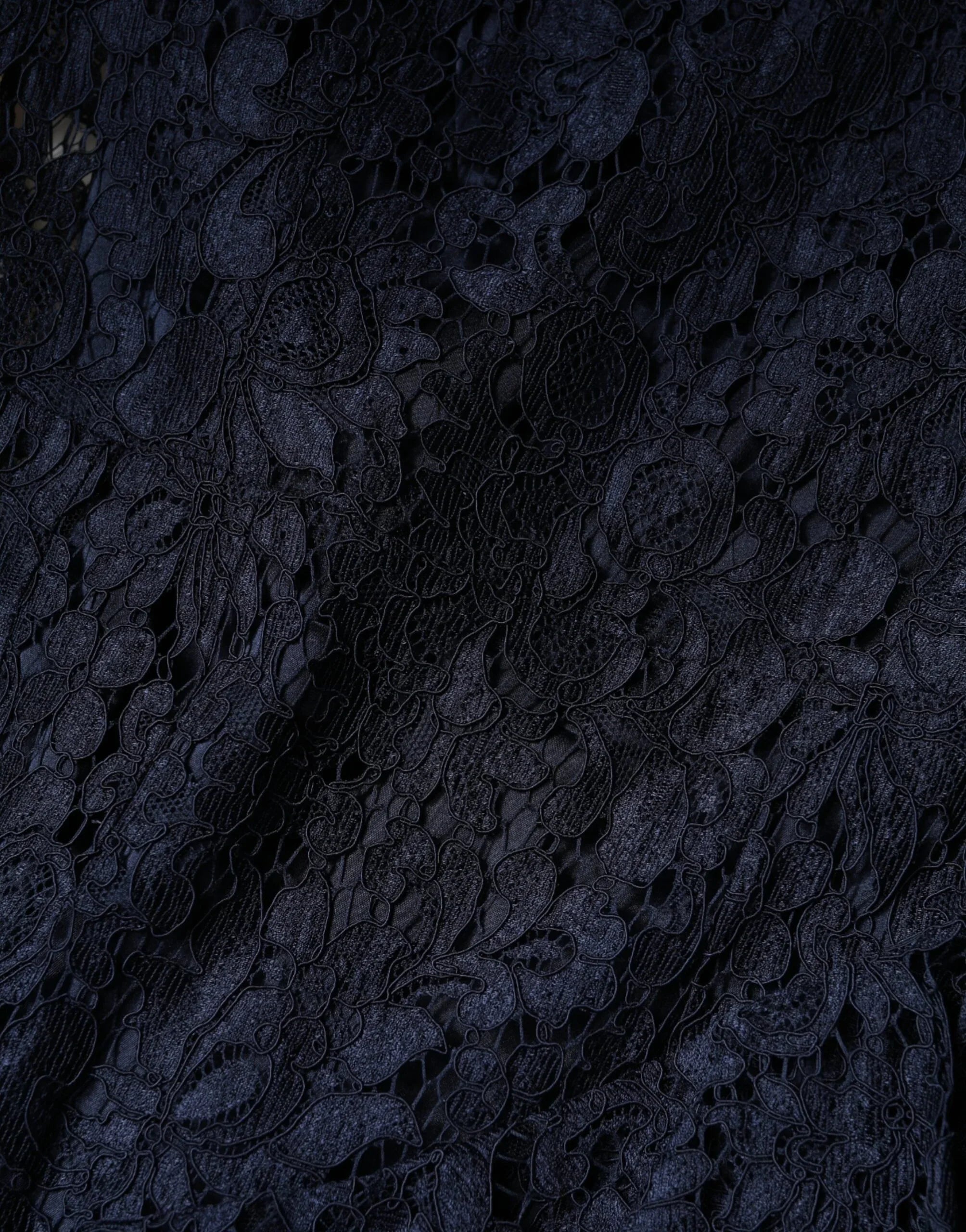 Dolce & Gabbana Blue Lace Ruffle A-line Knee Length Dress - Zeiniez