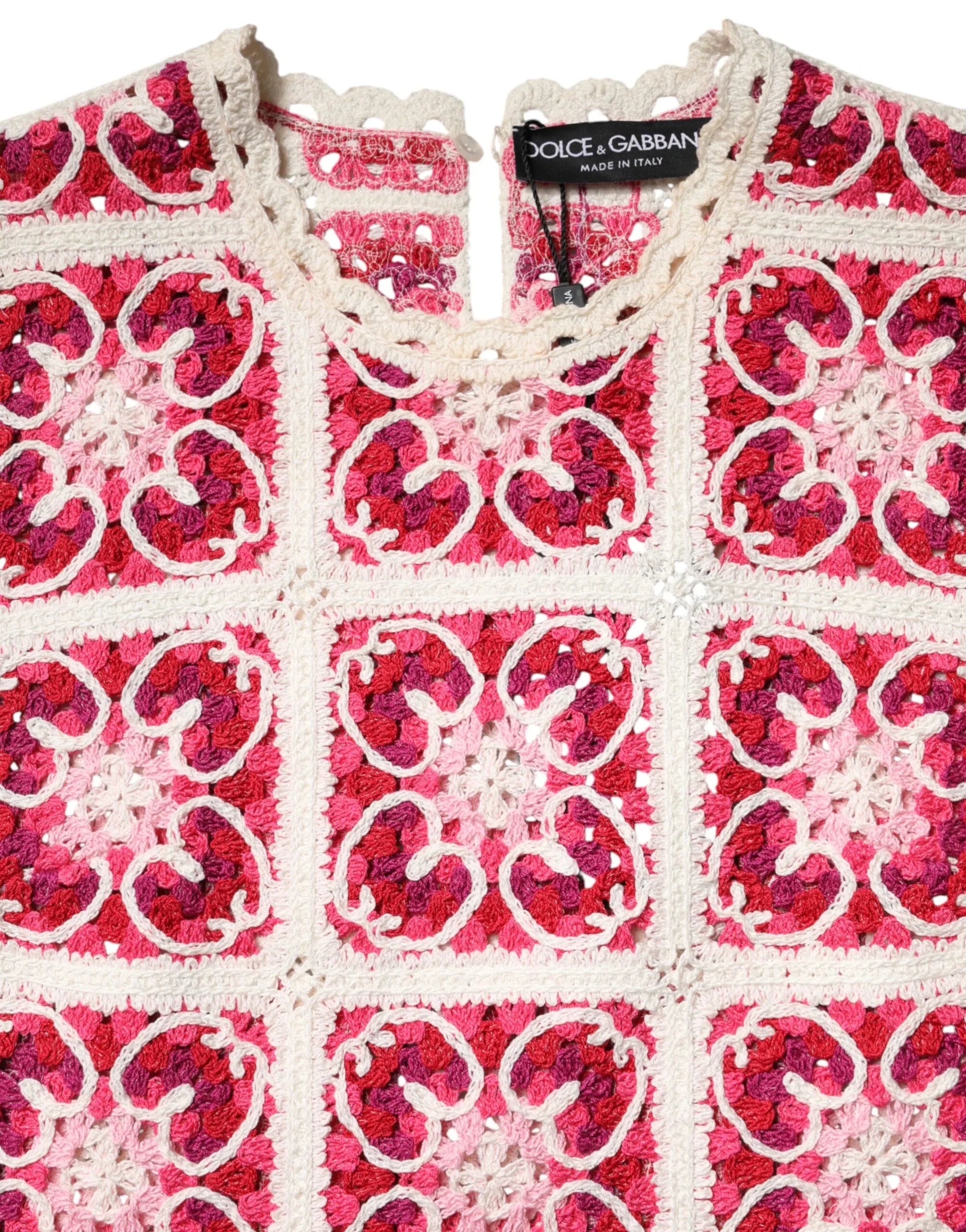 Dolce & Gabbana Multicolor Brick Stitched Crochet Mini Dress - Zeiniez