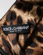 Dolce & Gabbana Black Satin Sheath Midi Cap Sleeves Dress - Zeiniez