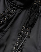 Dolce & Gabbana Black Satin Acetate Lace Eyelets Mini Dress - Zeiniez