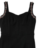 Dolce & Gabbana Black Embellished Bodycon Long Gown Dress