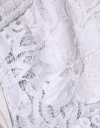 Dolce & Gabbana White Cotton Cut Out Mid Waisted Bermuda Shorts - Zeiniez