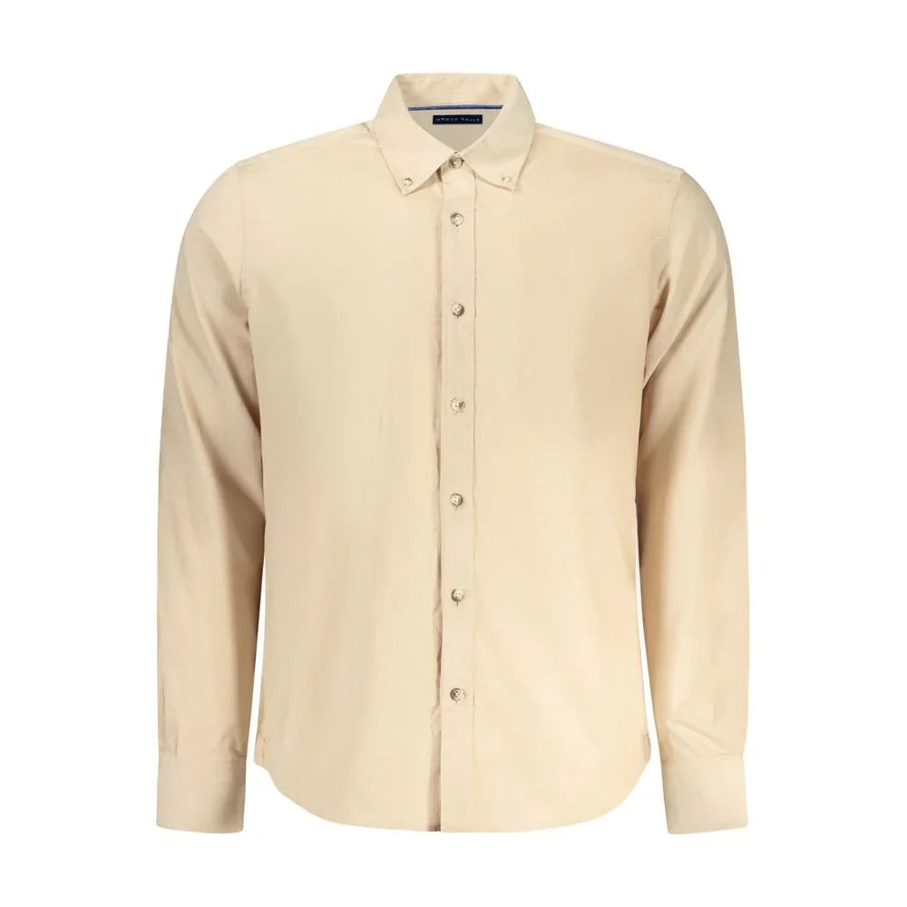 North Sails Beige Cotton Men Shirt - Zeiniez