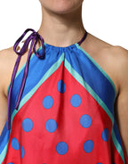 Dolce & Gabbana Multicolor Polka Dot Tie Halter Blouse Top - Zeiniez