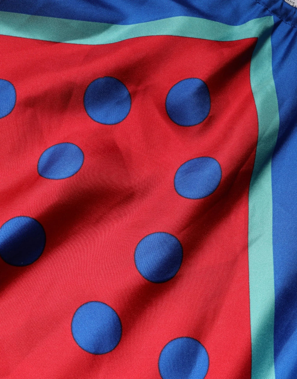 Dolce & Gabbana Multicolor Polka Dot Tie Halter Blouse Top - Zeiniez