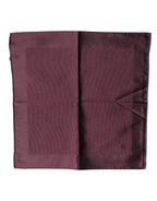 Dolce & Gabbana Maroon Logo Silk Square Handkerchief Scarf - Zeiniez
