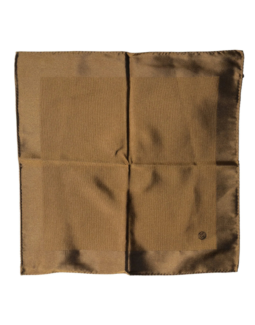 Dolce & Gabbana Brown Logo Silk Men Square Handkerchief Scarf - Zeiniez