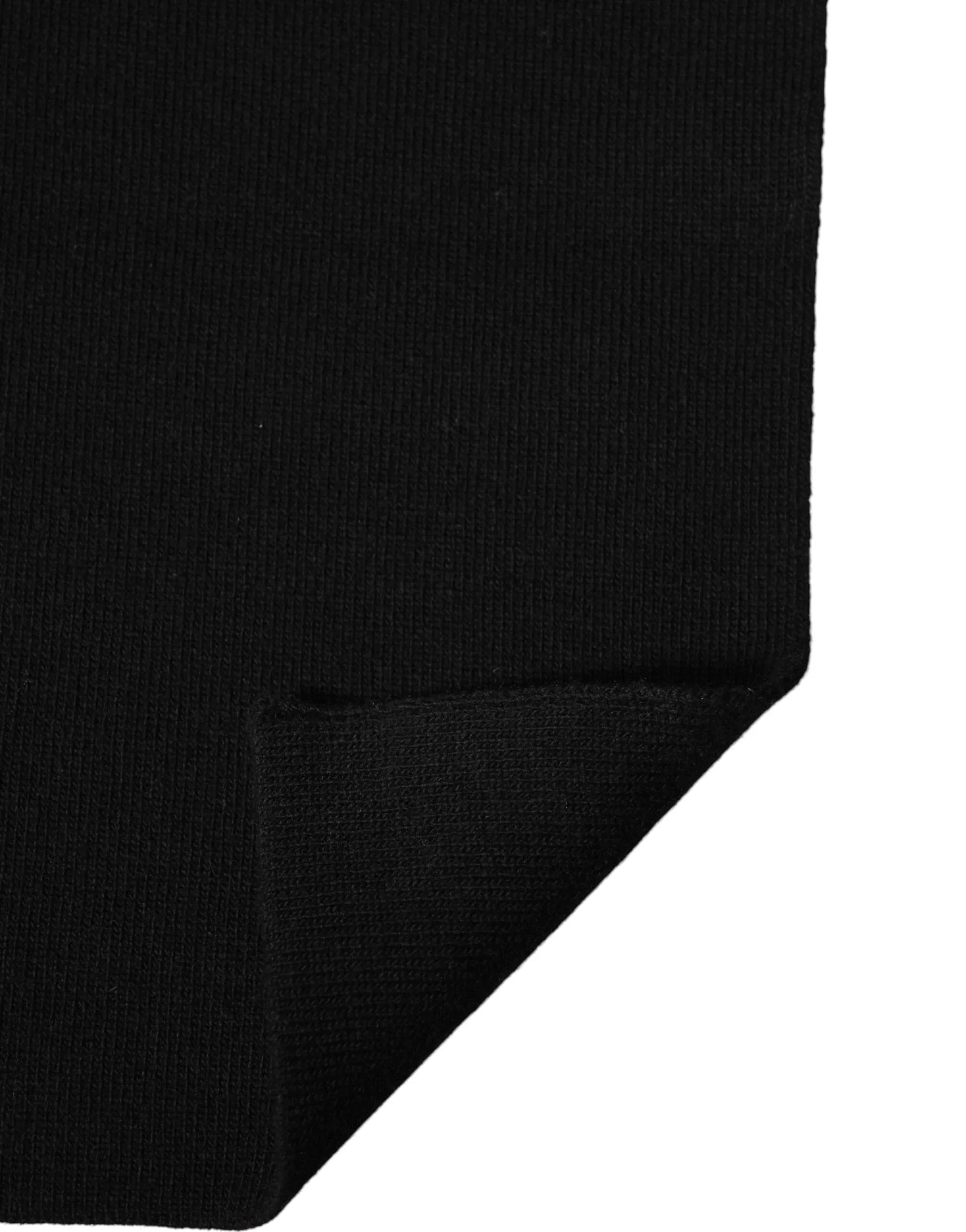 Dolce & Gabbana Black Wool Knitted Neck Wrap Foulard Scarf - Zeiniez