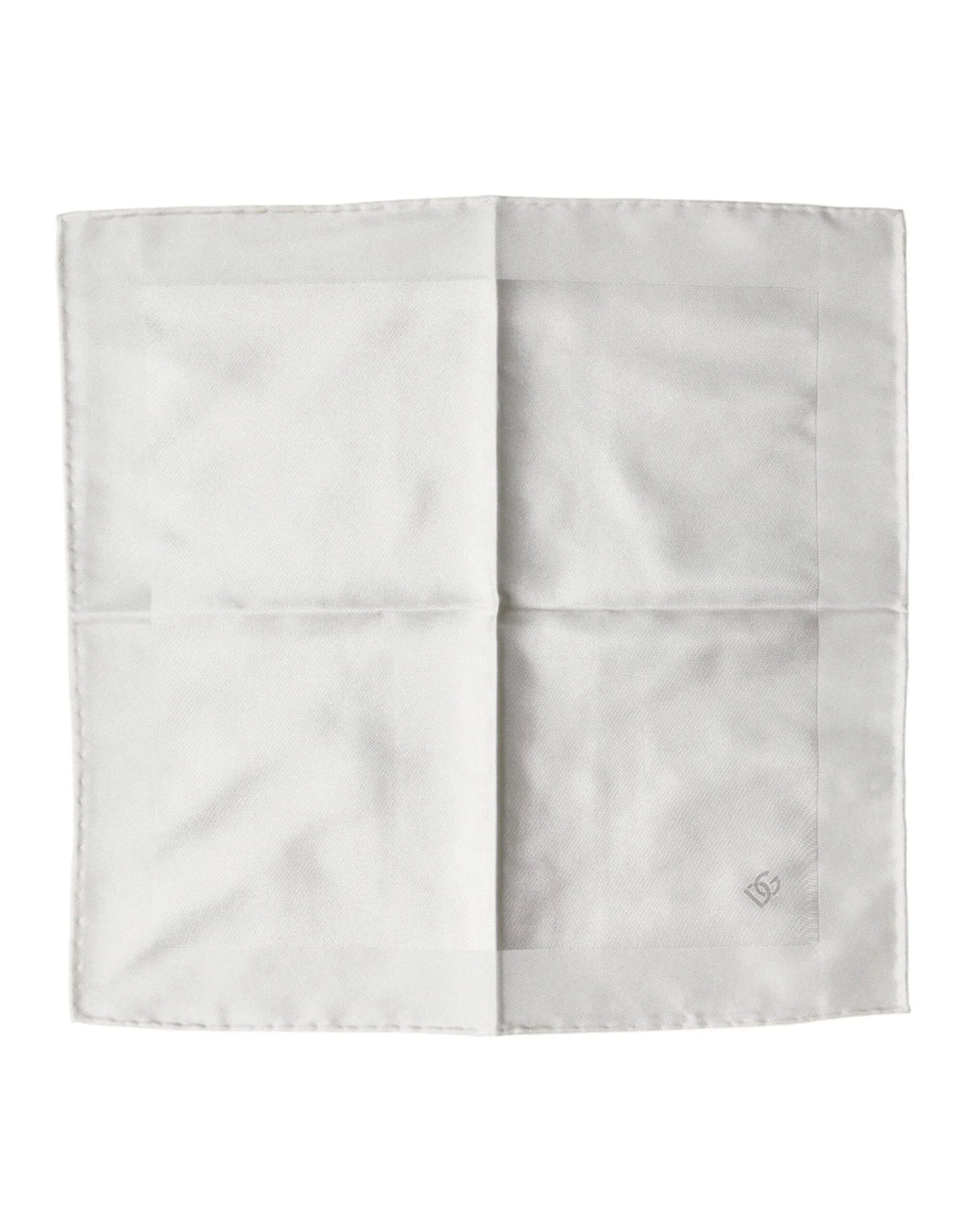 Dolce & Gabbana White Logo Silk Square Handkerchief Scarf - Zeiniez