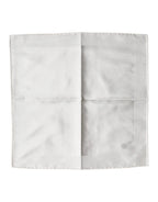 Dolce & Gabbana White Logo Silk Square Handkerchief Scarf - Zeiniez