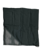 Dolce & Gabbana Dark Green Silk Neck Wrap Foulard Scarf - Zeiniez
