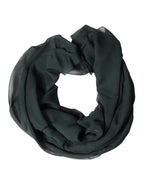 Dolce & Gabbana Dark Green Silk Neck Wrap Foulard Scarf - Zeiniez