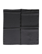 Dolce & Gabbana Black Polka Dot Silk Square Foulard Scarf - Zeiniez