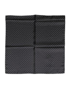 Dolce & Gabbana Black Polka Dot Silk Square Foulard Scarf