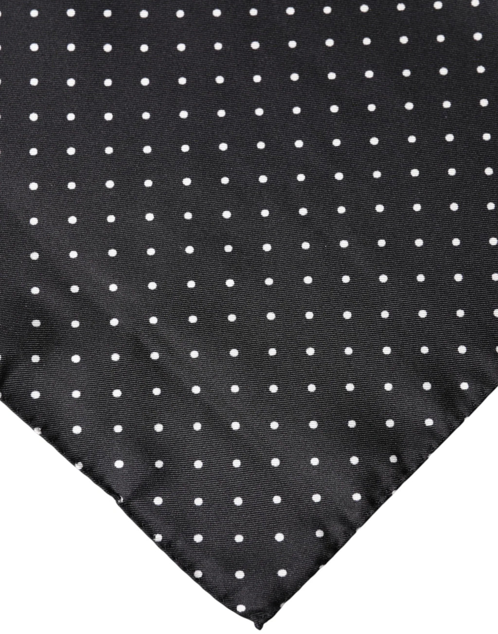 Dolce & Gabbana Black Polka Dot Silk Square Foulard Scarf - Zeiniez