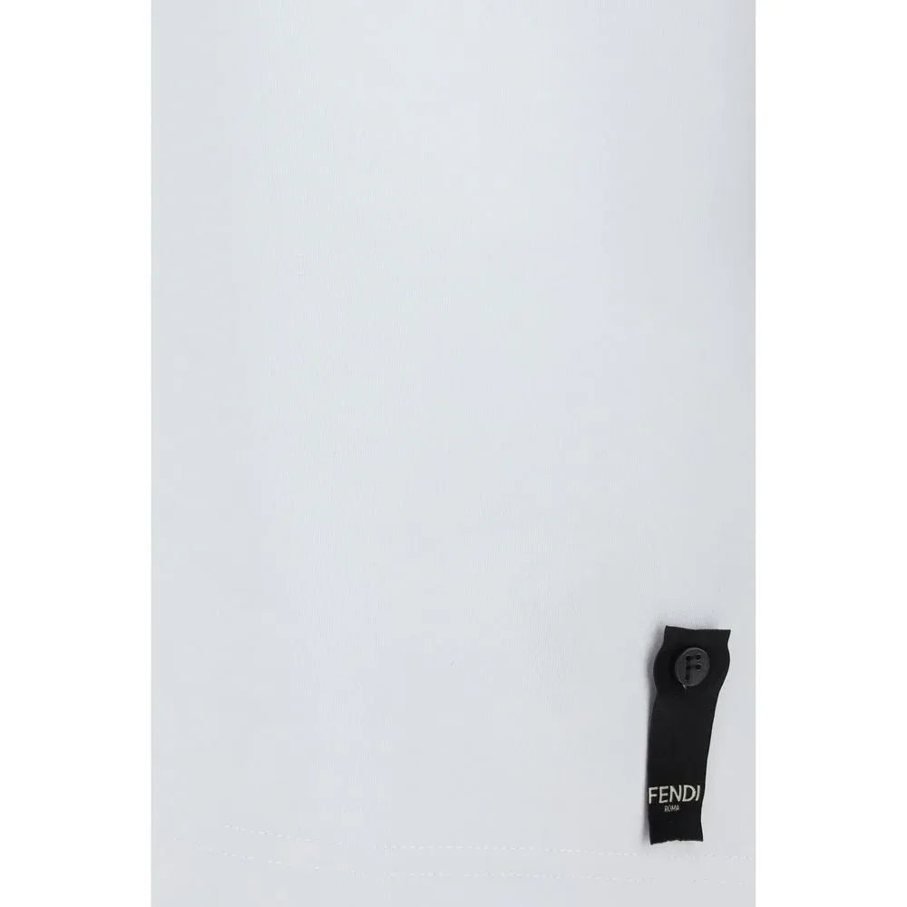 Fendi White Cotton T-Shirt - Zeiniez