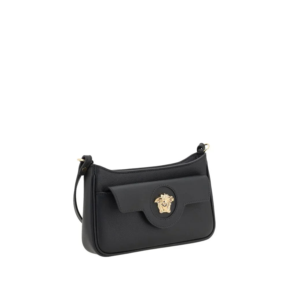 Versace Black Calf Leather Bos Taurus Shoulder Bag - Zeiniez