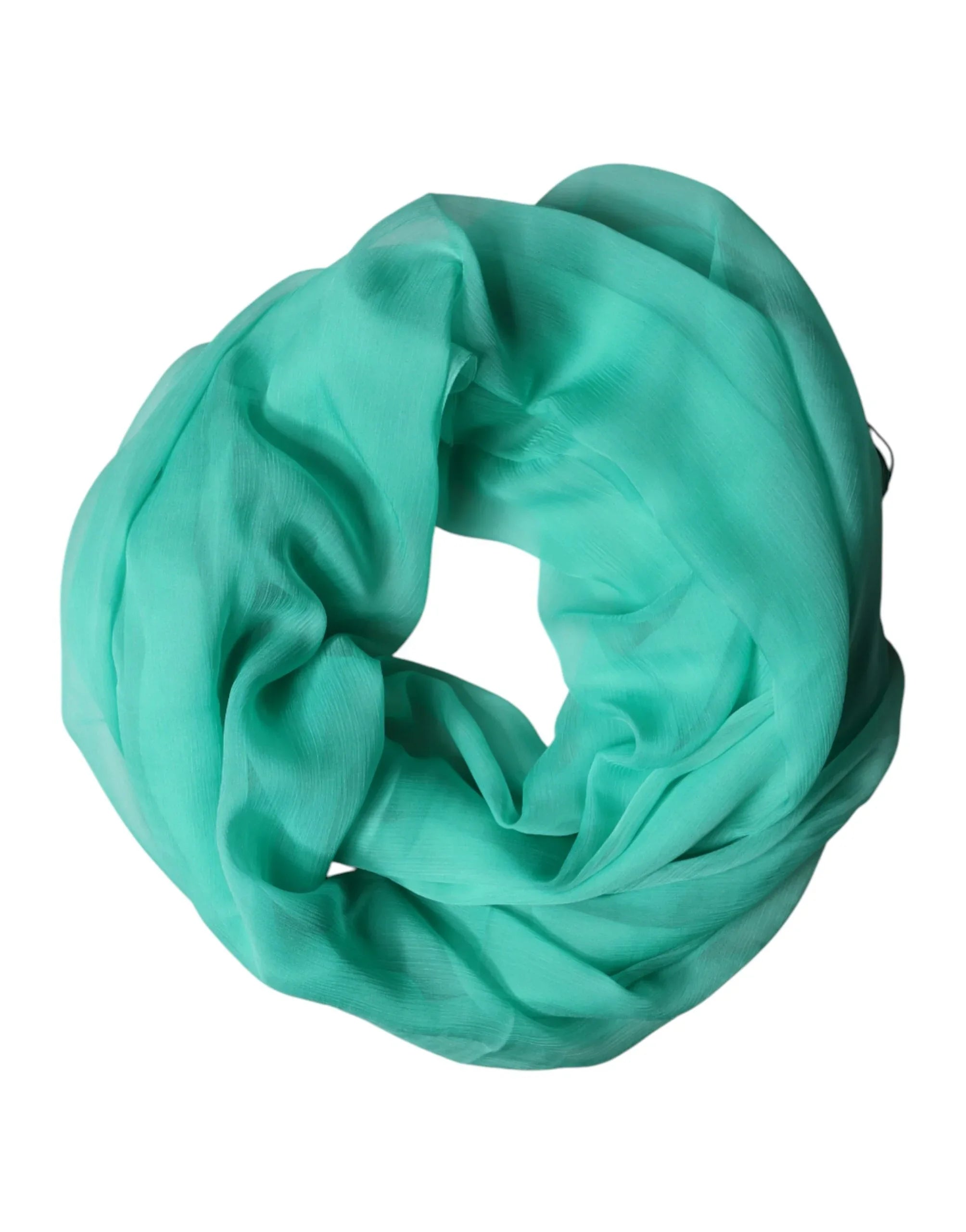 Dolce & Gabbana Teal Stole Silk Neck Wrap Shawl Men Scarf - Zeiniez