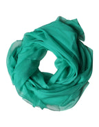 Dolce & Gabbana Green Stole Silk Neck Wrap Shawl Scarf - Zeiniez