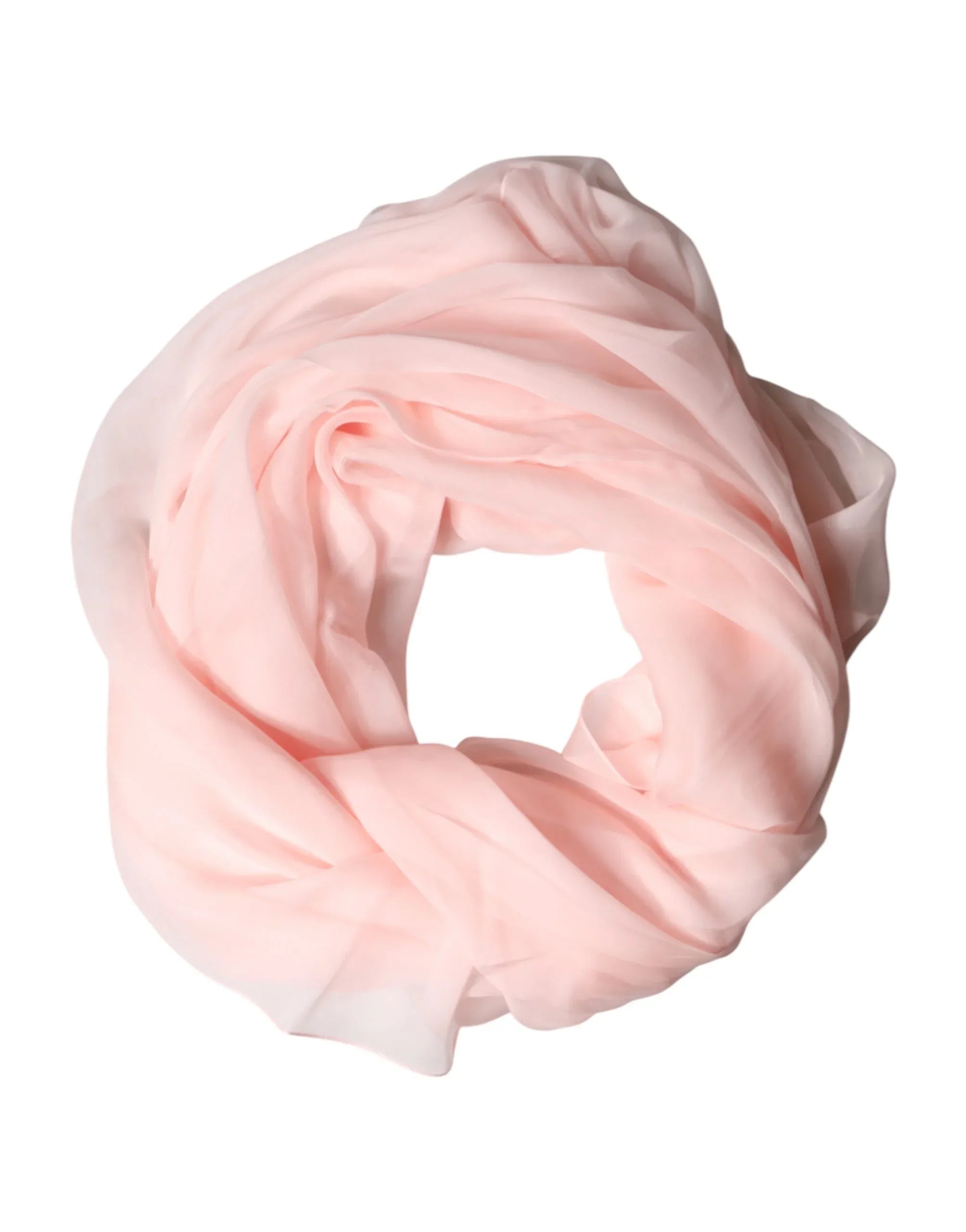 Dolce & Gabbana Light Pink Stole Silk Neck Wrap Shawl Scarf - Zeiniez
