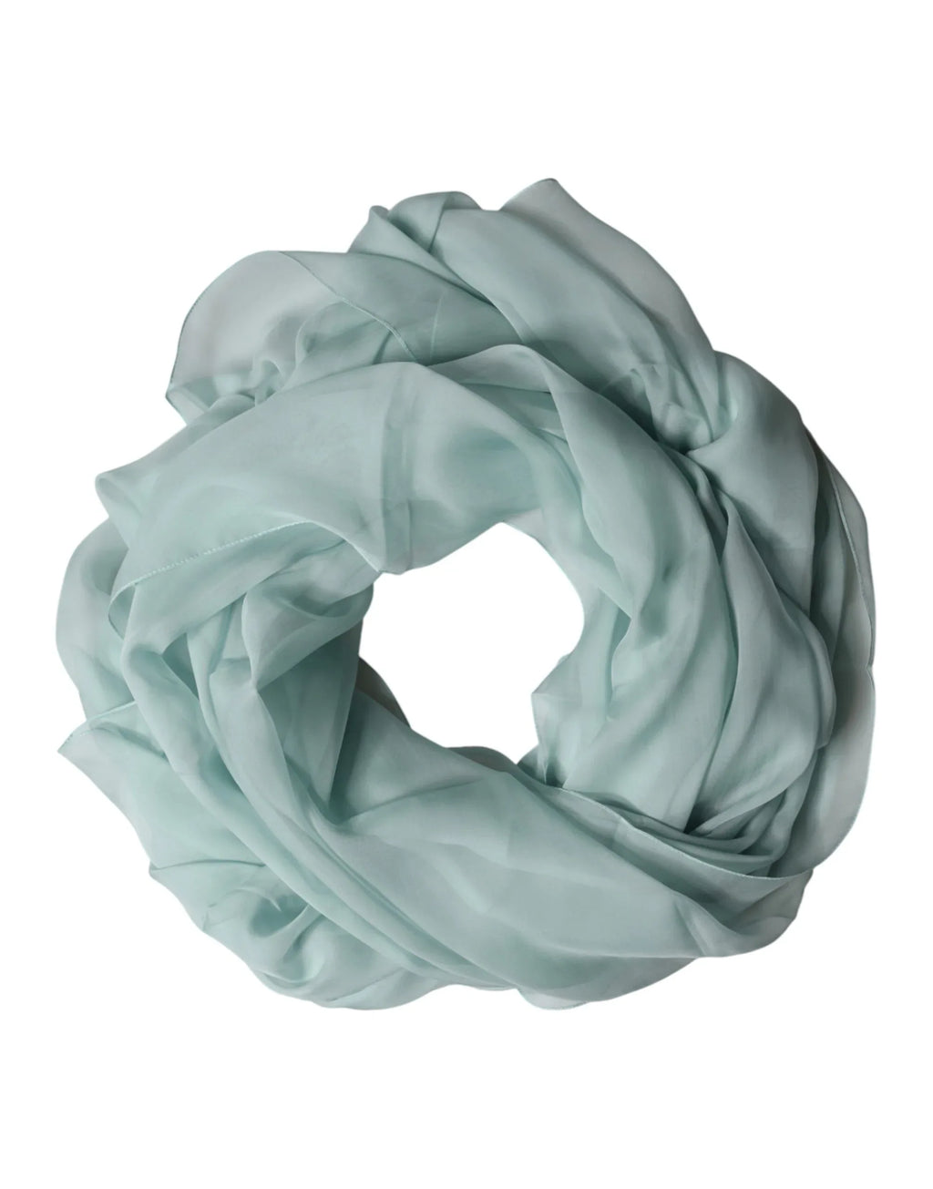 Dolce & Gabbana Light Teal Silk Stole Neck Wrap Shawl Scarf - Zeiniez