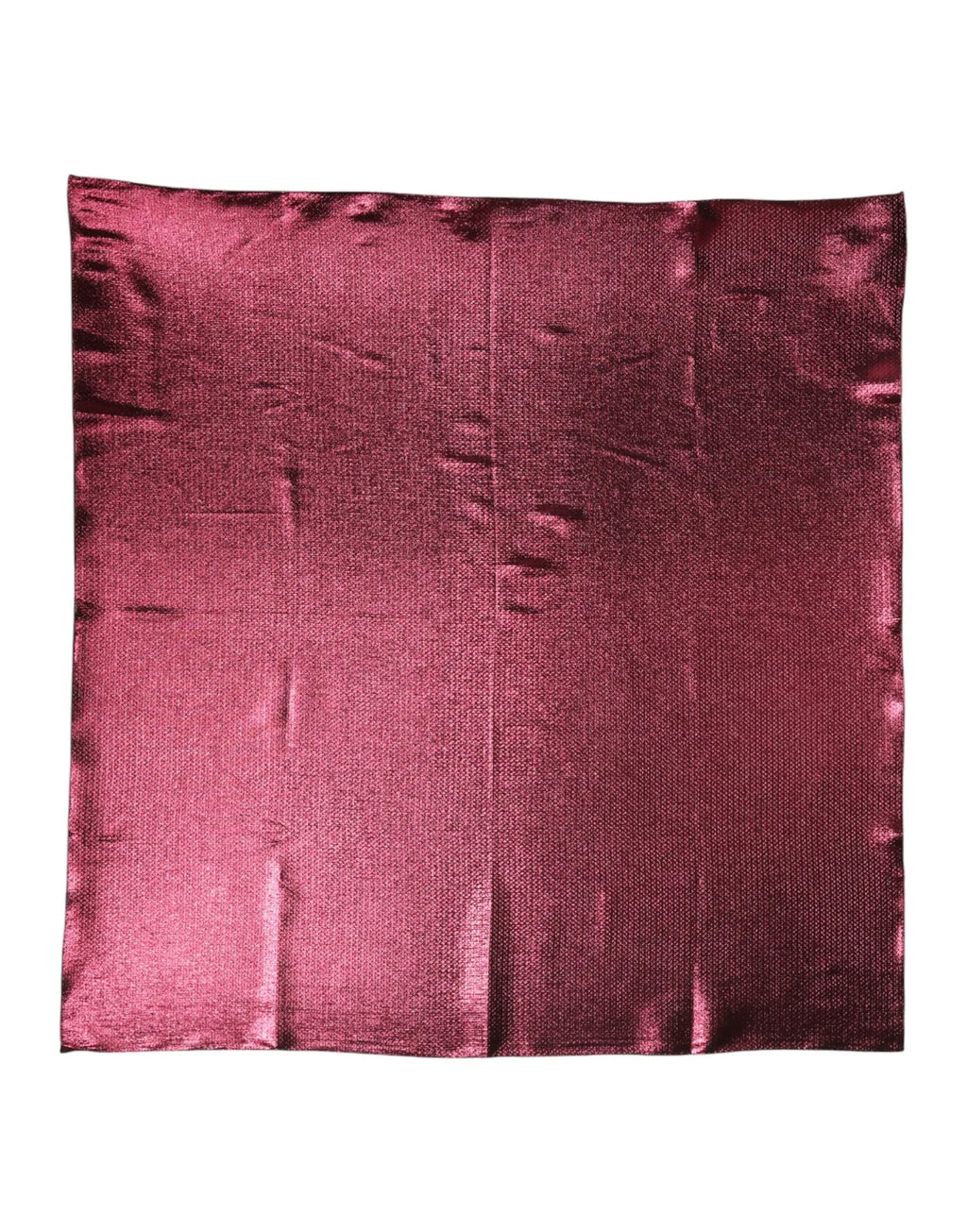 Dolce & Gabbana Metallic Pink Silk Square Foulard Scarf - Zeiniez