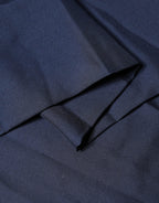 Dolce & Gabbana Navy Blue Silk Fringes Neck Foulard Scarf - Zeiniez