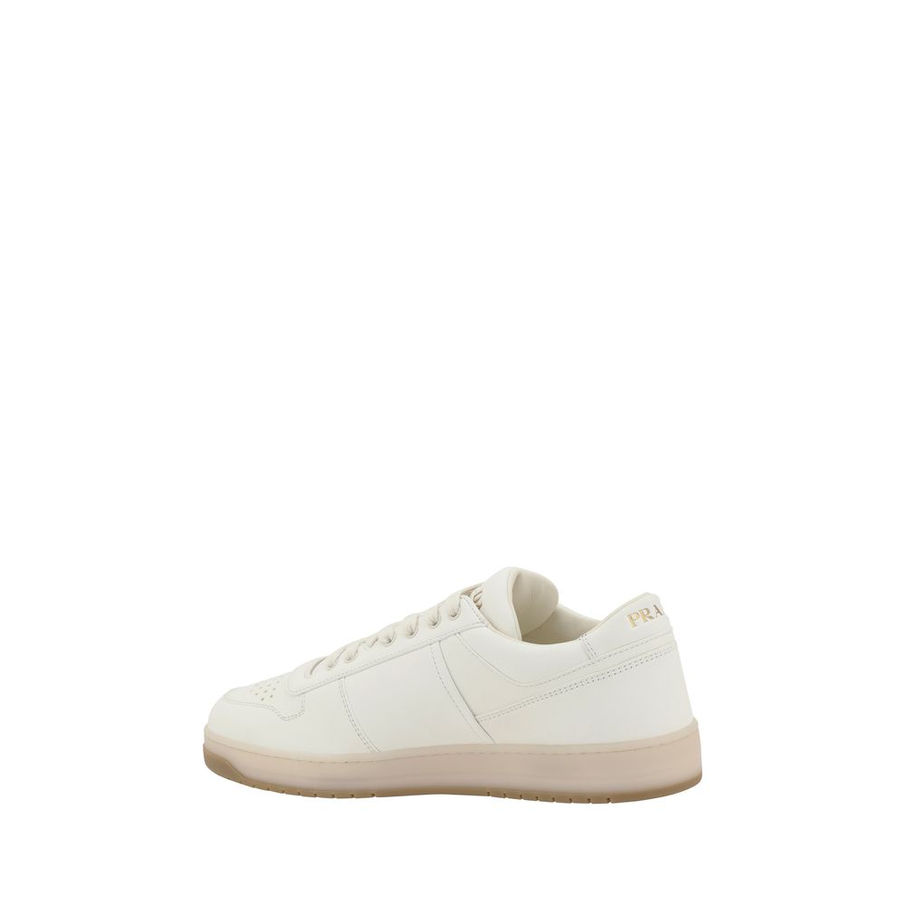 Prada White Calf Leather Bos Taurus Low Top Sneakers - Zeiniez