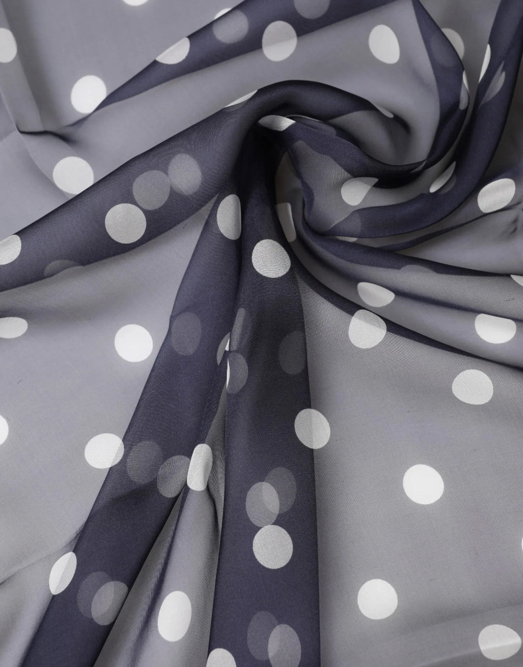 Dolce & Gabbana Blue Polka Dot Silk Neck Wrap Shawl 205cm x 132cm Scarf - Zeiniez