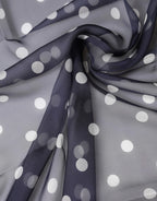 Dolce & Gabbana Blue Polka Dot Silk Neck Wrap Shawl 205cm x 132cm Scarf - Zeiniez