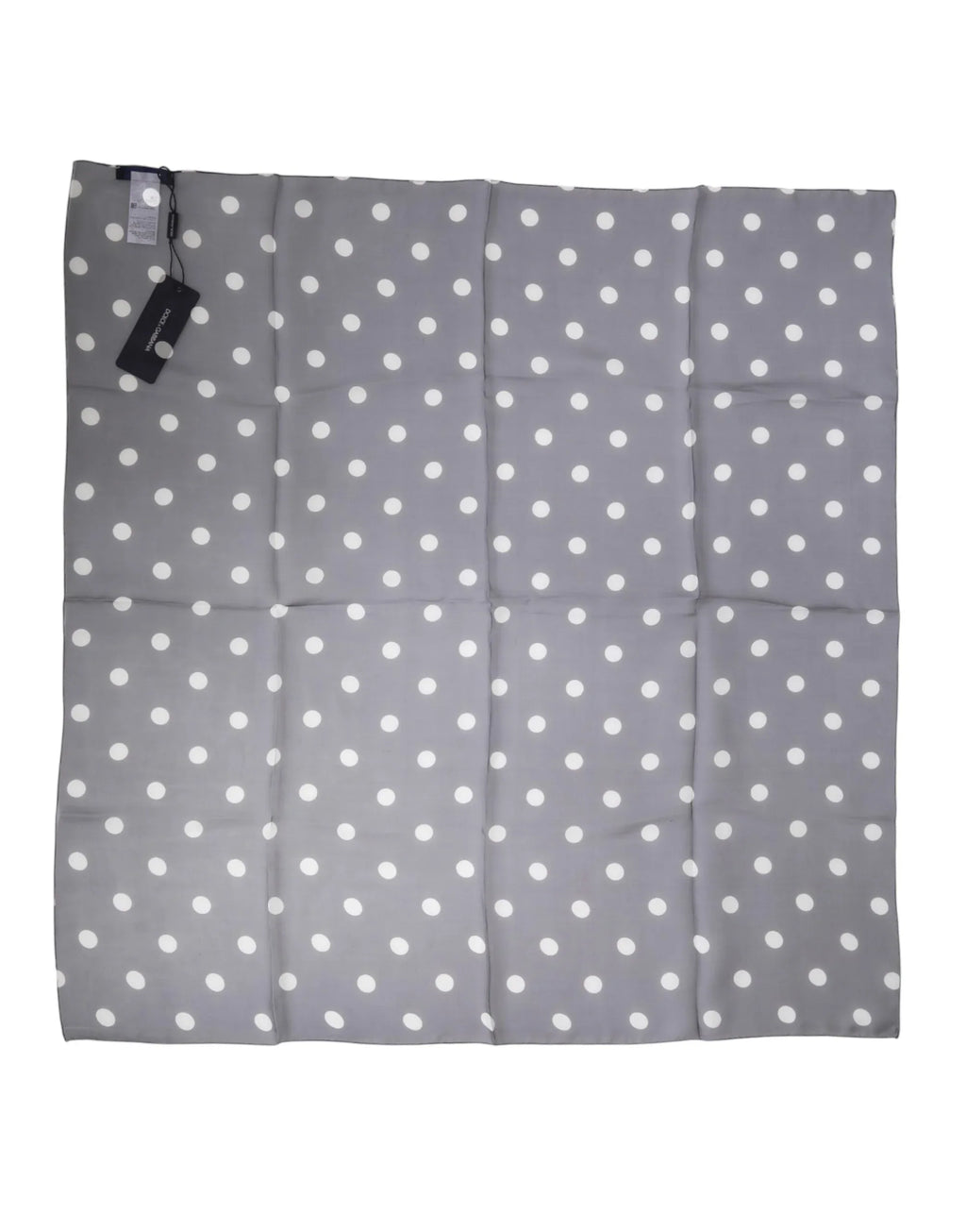 Dolce & Gabbana Blue Polka Dot Silk Square Foulard 91.5cm x 89.5cm Scarf - Zeiniez