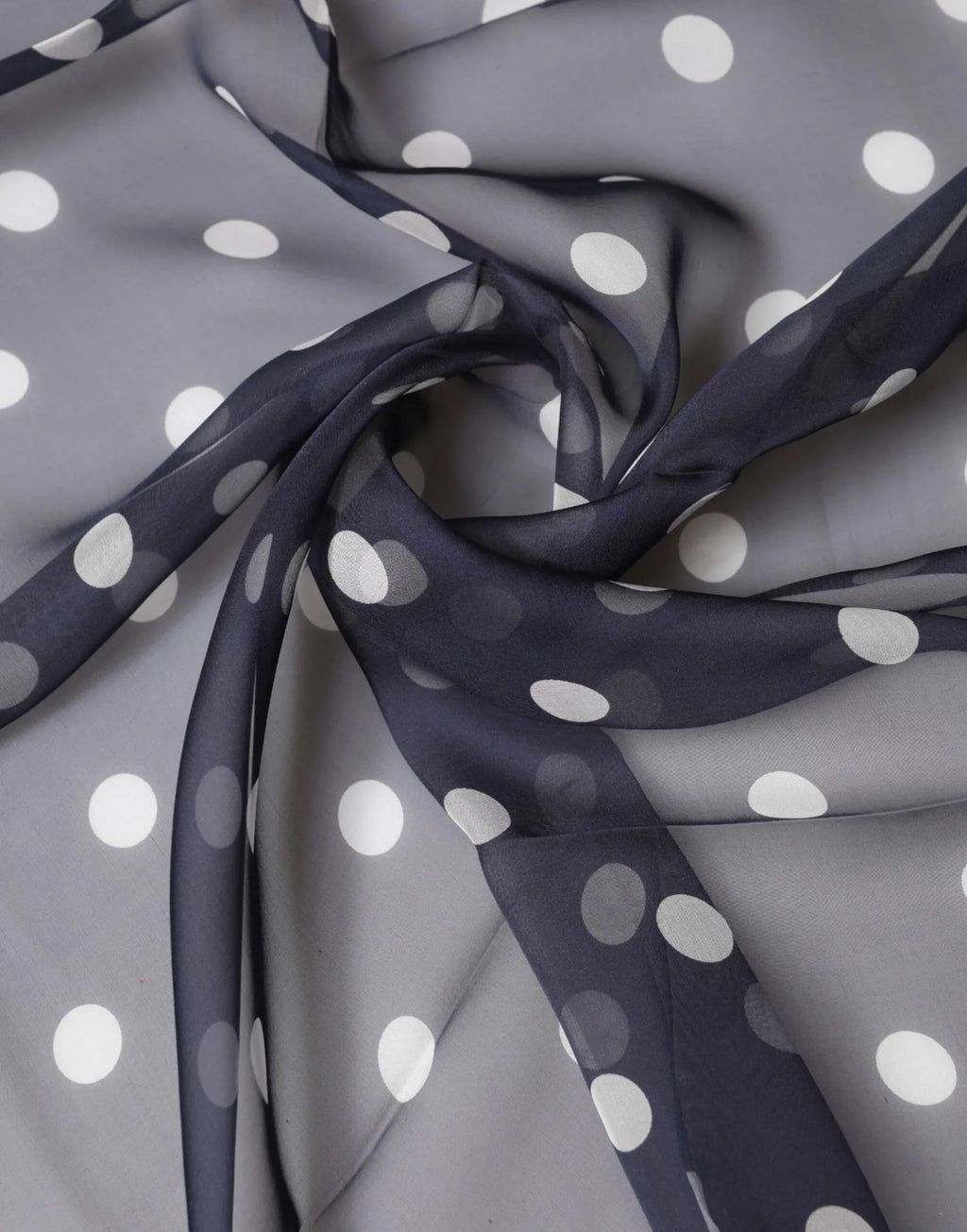 Dolce & Gabbana Blue Polka Dot Silk Square Foulard 91.5cm x 89.5cm Scarf - Zeiniez