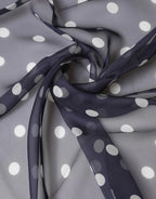 Dolce & Gabbana Blue Polka Dot Silk Square Foulard 91.5cm x 89.5cm Scarf - Zeiniez