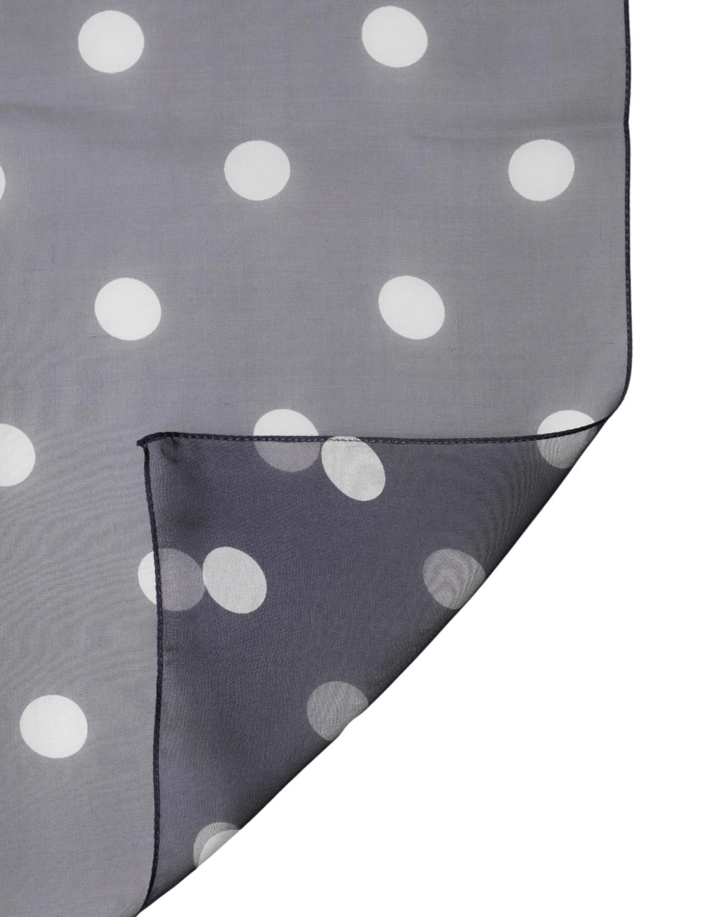Dolce & Gabbana Blue Polka Dot Silk Square Foulard 91.5cm x 89.5cm Scarf - Zeiniez