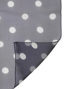 Dolce & Gabbana Blue Polka Dot Silk Square Foulard 91.5cm x 89.5cm Scarf - Zeiniez