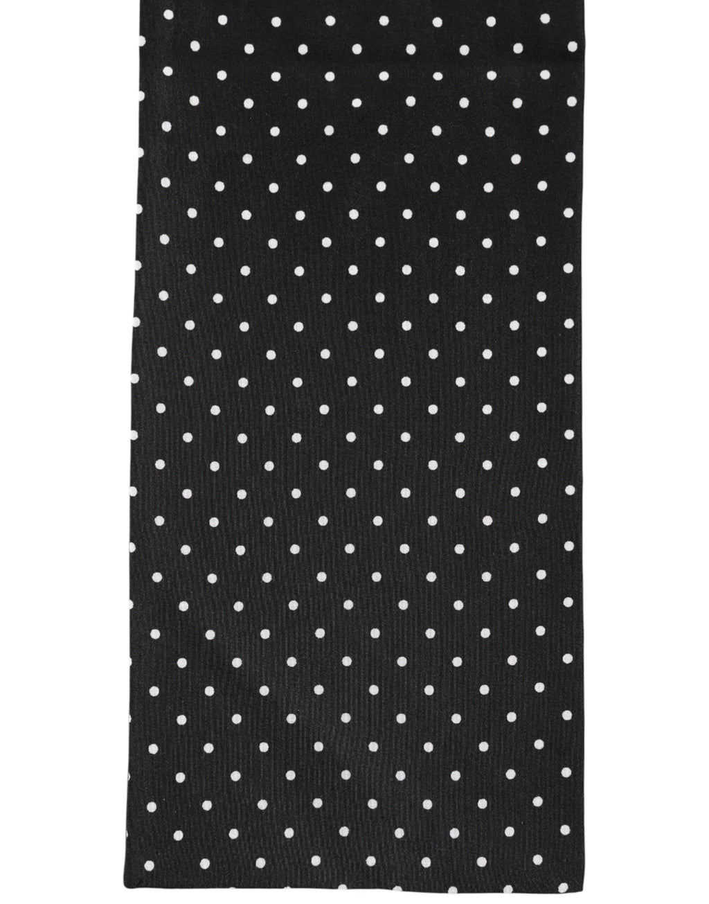 Dolce & Gabbana Black Polka Dot Neck Wrap Foulard 133.5cm x 12.5cm Scarf - Zeiniez