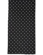 Dolce & Gabbana Black Polka Dot Neck Wrap Foulard 133.5cm x 12.5cm Scarf - Zeiniez