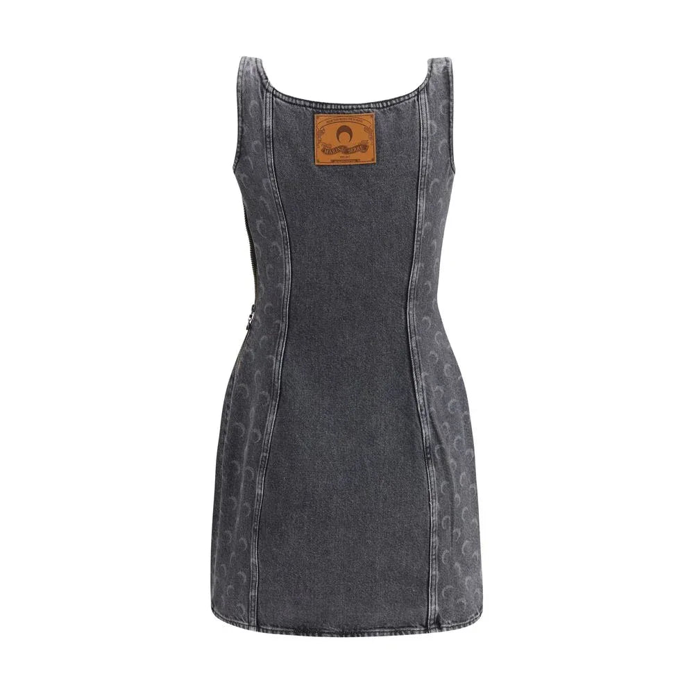 Marine Serre Gray Cotton Casual Dress - Zeiniez