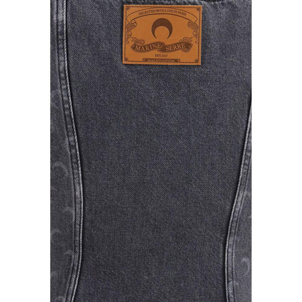 Marine Serre Gray Cotton Casual Dress - Zeiniez