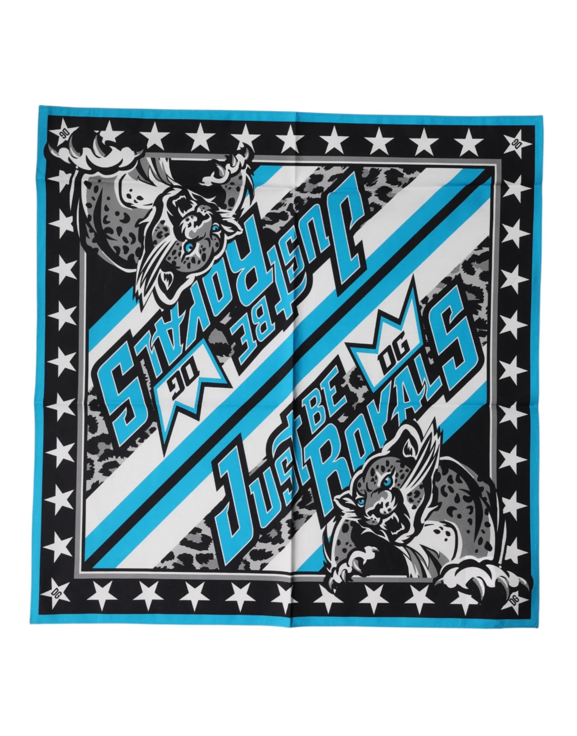 Dolce & Gabbana Multicolor DG Royals Square Foulard 51.5cm x 51cm Scarf - Zeiniez