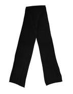 Dolce & Gabbana Black Wool Knit Neck Wrap Shawl Men Scarf - Zeiniez