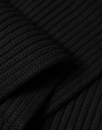 Dolce & Gabbana Black Cashmere Knit Neck Wrap Shawl 202cm x 26cm Scarf - Zeiniez