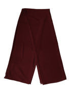 Dolce & Gabbana Maroon Silk Stole Neck Wrap Shawl Men 200cm x 130cm Scarf - Zeiniez